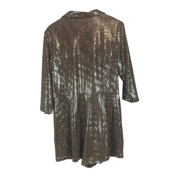 City Chic Sequin Sparkle Romper Playsuit Shorts Black Silver Plus Size 14 - Picture 7 of 9